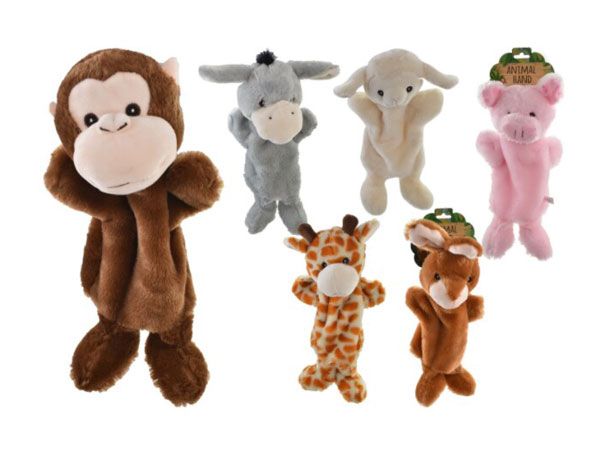 25cm Animal Hand Puppet - Assorted Designs Picked At Random